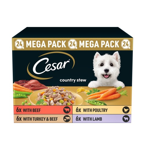 Cesar Adult Wet Dog Food Trays Mixed in Loaf, 24 X 150g