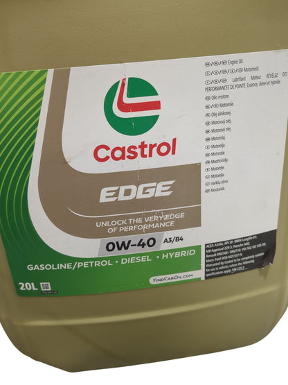 Castrol | Edge Motor Oil | 0W-40 | 20L