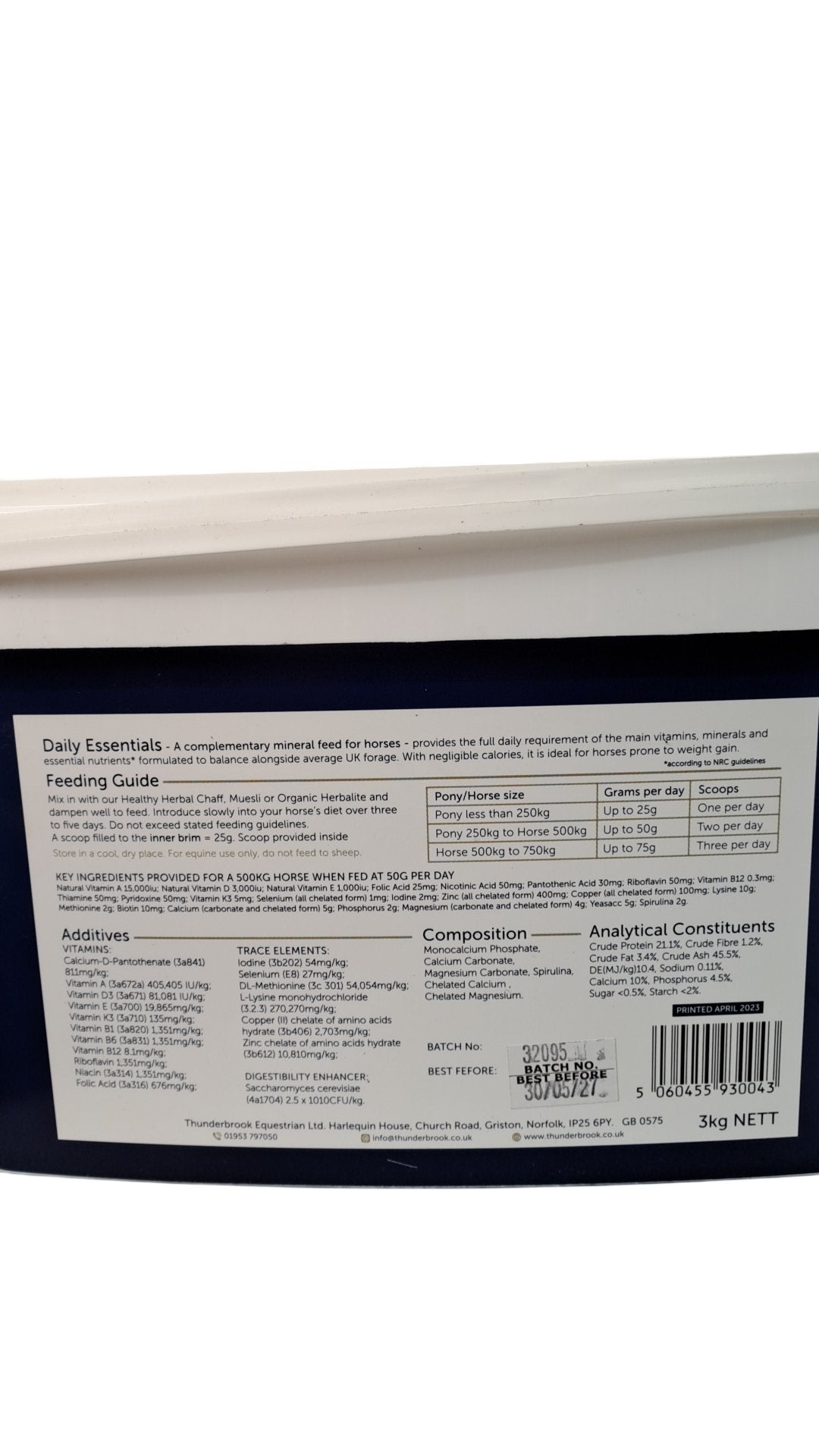 Thunderbrook Equestrian | Daily Essentials | 5060455930043 | 3kg