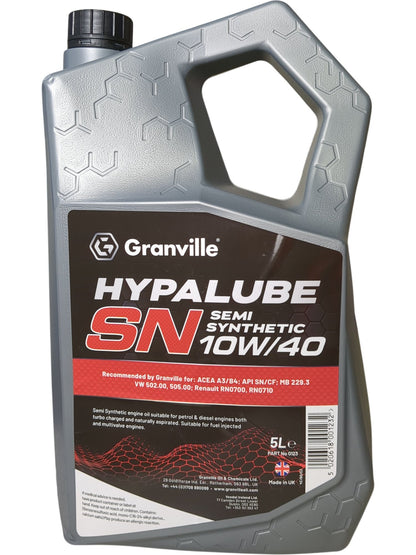 Granville | Hypalube SN Semi Synthetic 10W/40 | 5L