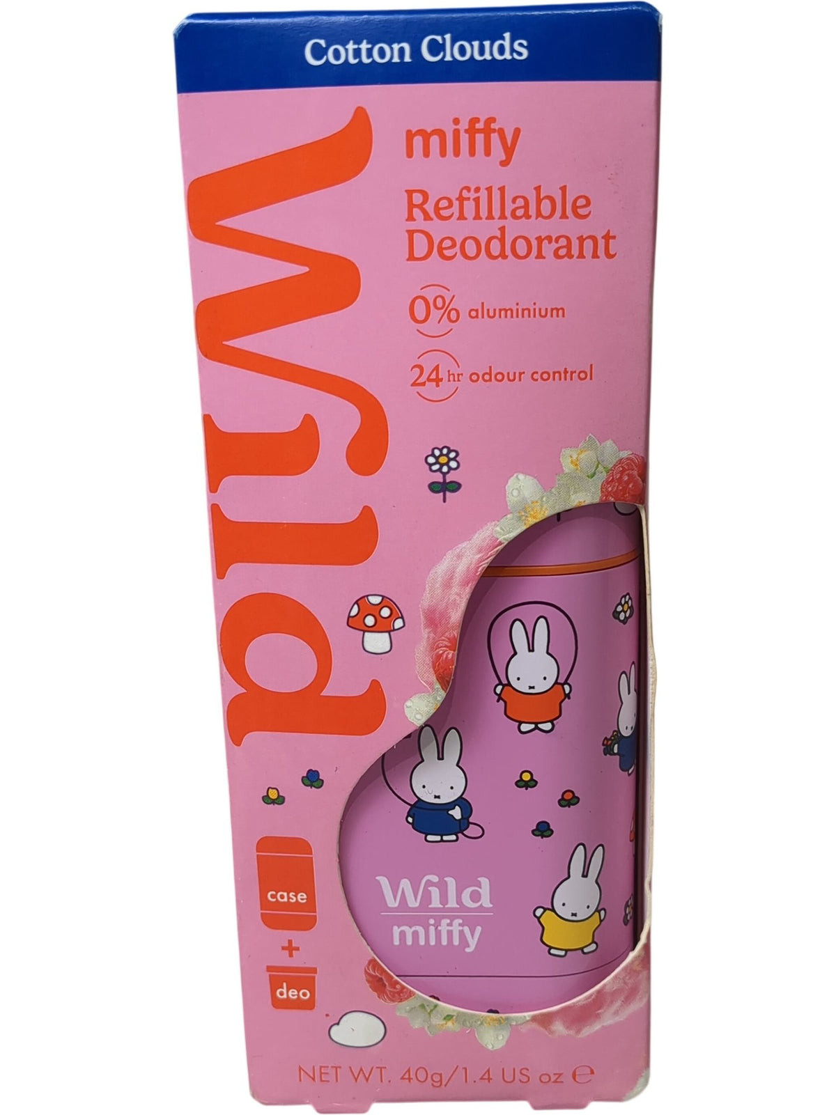 Wild | Refillable Deodorant | Miffy Cotton Clouds | 40g