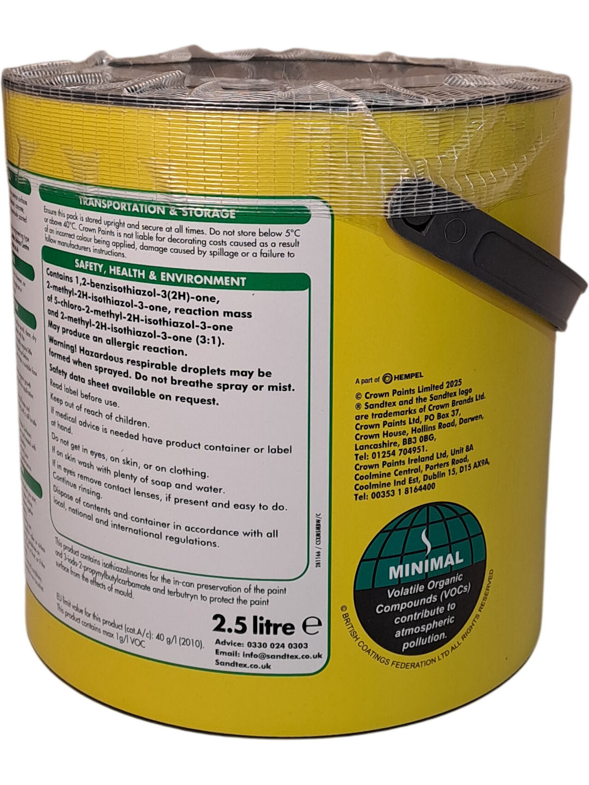 Sandtex | Microseal Smooth Masonry Paint | Pure Brilliant White | 2.5L