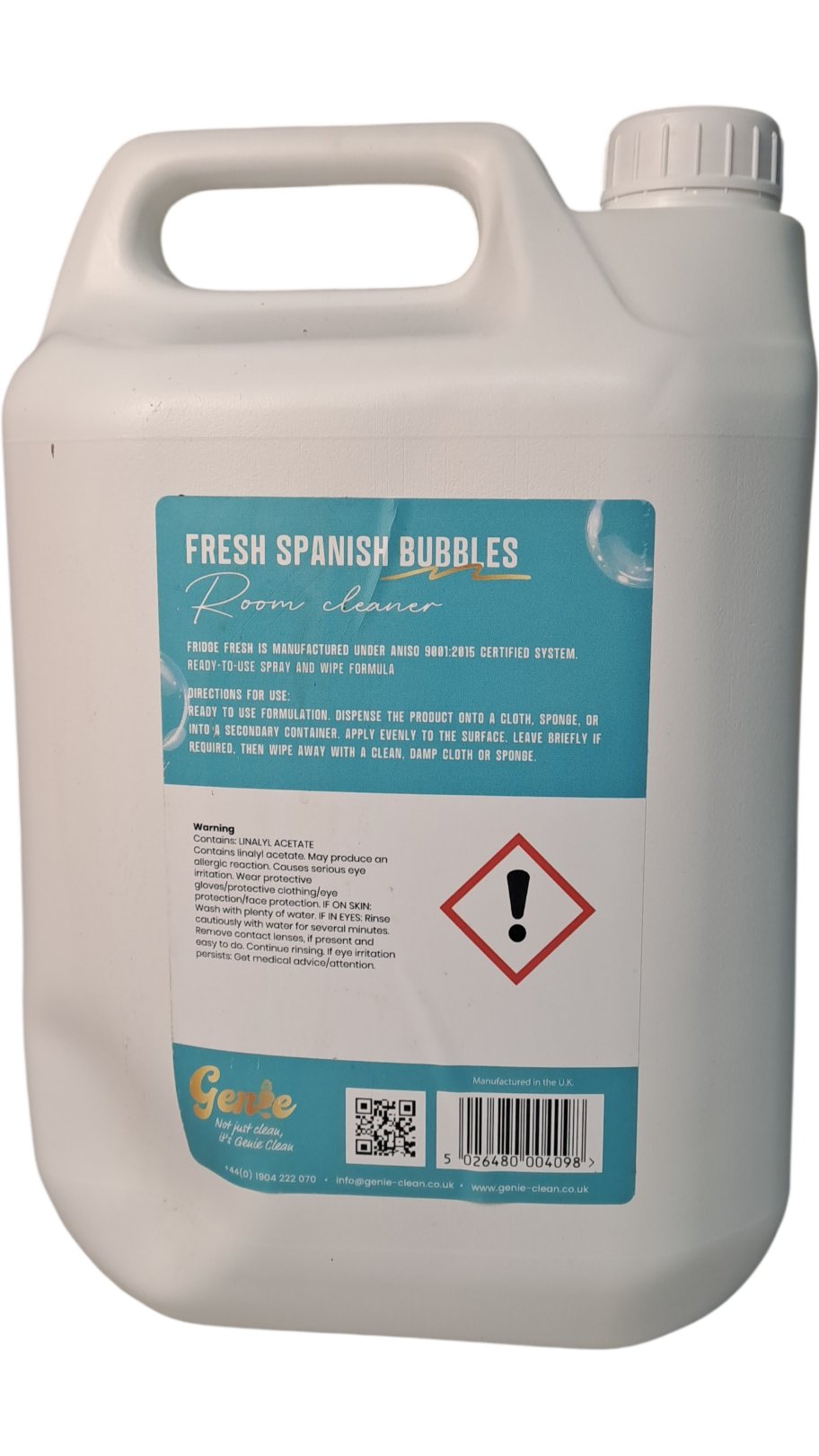 Genie | Fresh Spanish Bubbles Room Cleaner | 5L