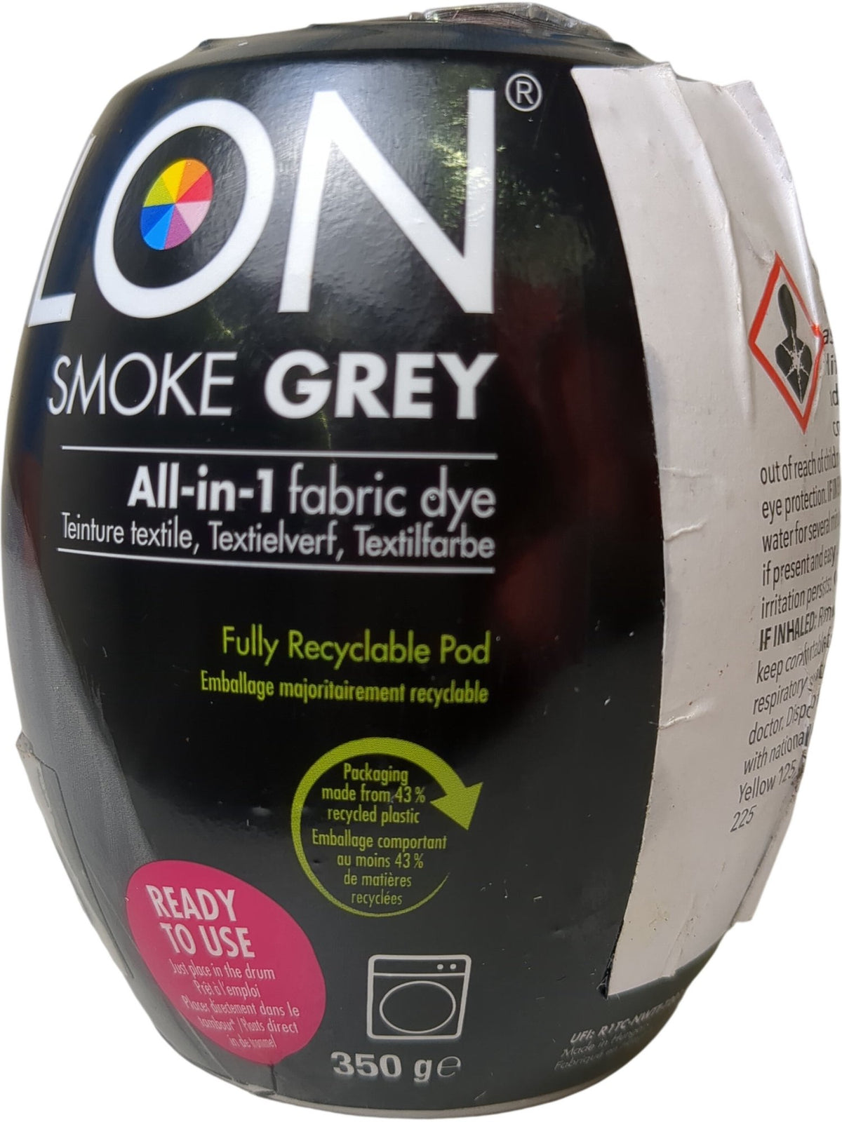 Dylon | All-in-1 Fabric Dye | Smoke Grey | 350g
