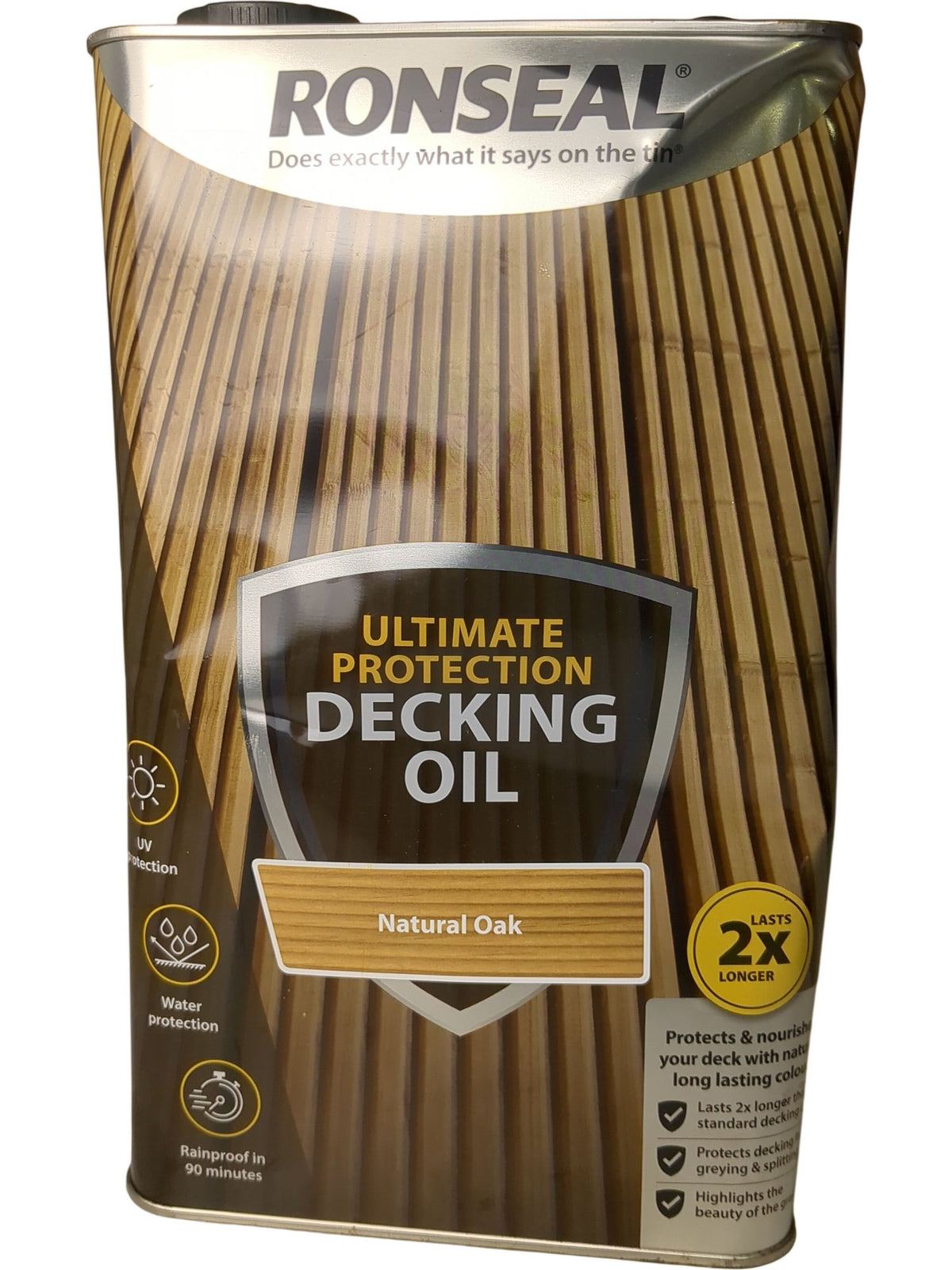 Ronseal | Ultimate Protection Decking Oil | Natural Oak | 5L