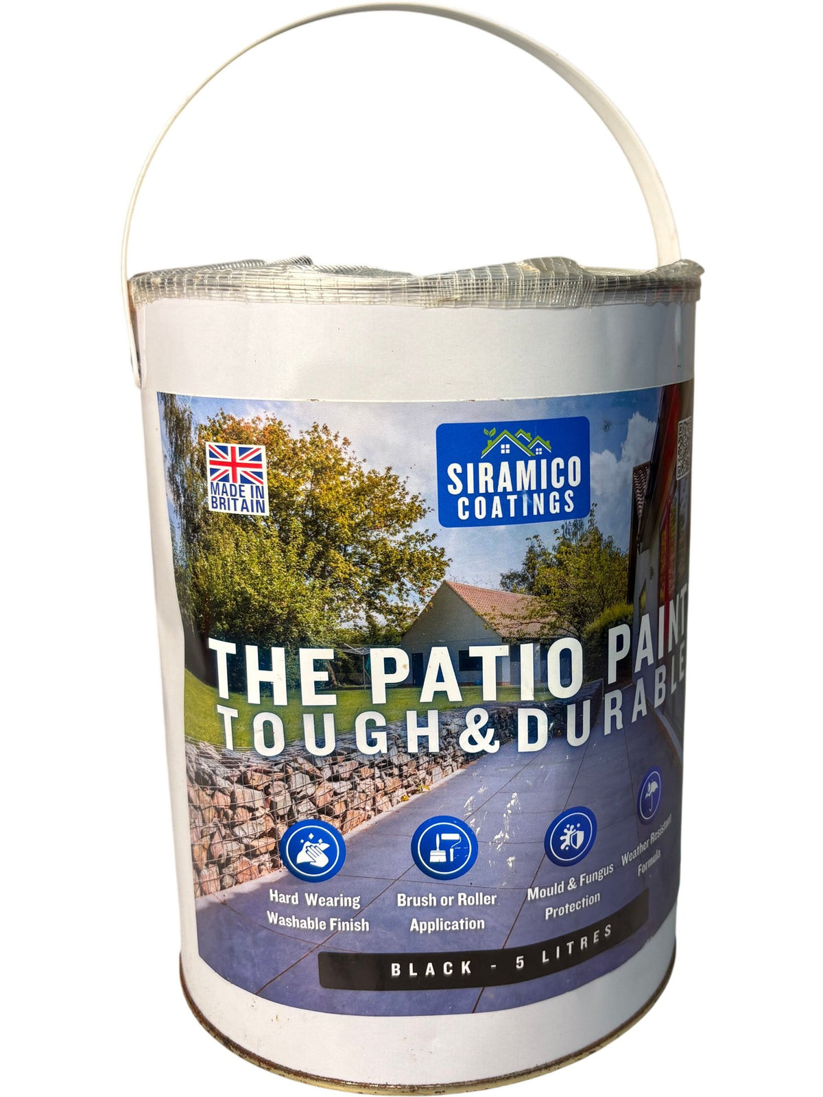 Siramico Coatings The Patio Paint Tough & Durable Black 5L