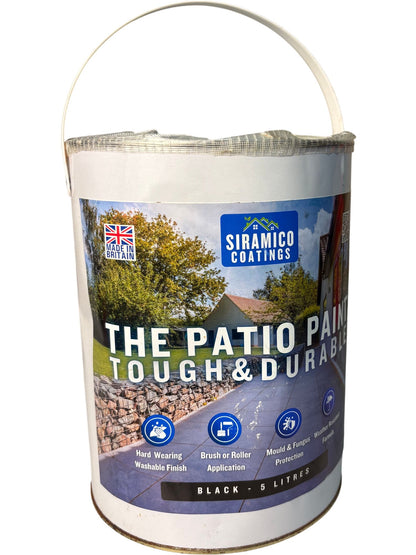 Siramico Coatings The Patio Paint Tough & Durable Black 5L