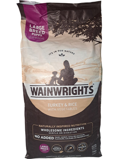 Wainwright's | Turkey & Rice with Vegetables Large Breed Puppy Food | 15KG