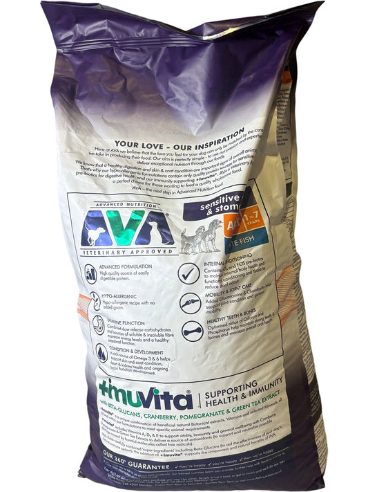 AVA Optimum Health Dog Food Sensitive Skin & Stomach 15kg