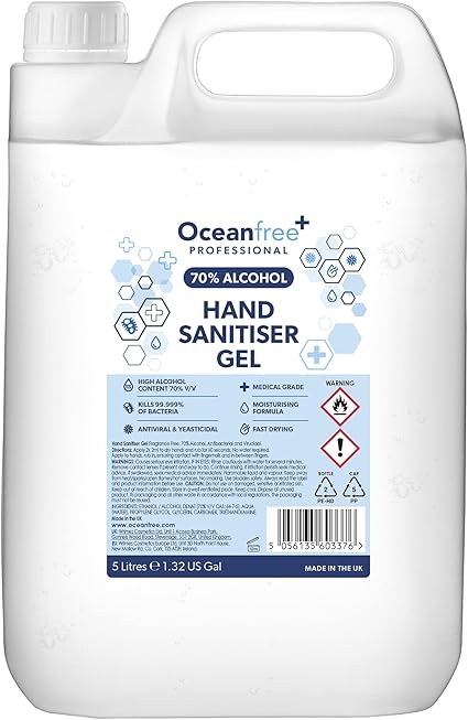 Ocean Free| 70% Hand Sanitiser Gel-5L