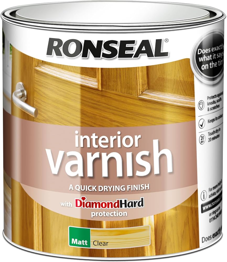 Ronseal| Interior Varnish| Matt Clear| 2.5L