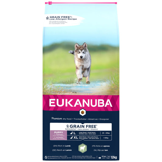 Eukanuba| Puppy L XL Breed Dry- Lamb- Grain Free-Low Allergen- 12kg