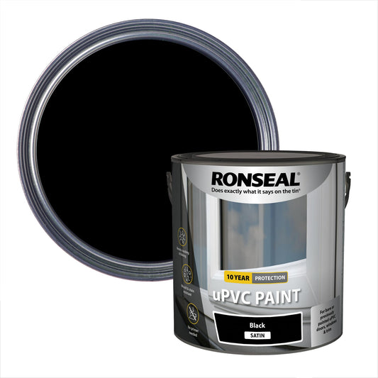 Ronseal| Upvc Paint| Black Satin| 2.5L