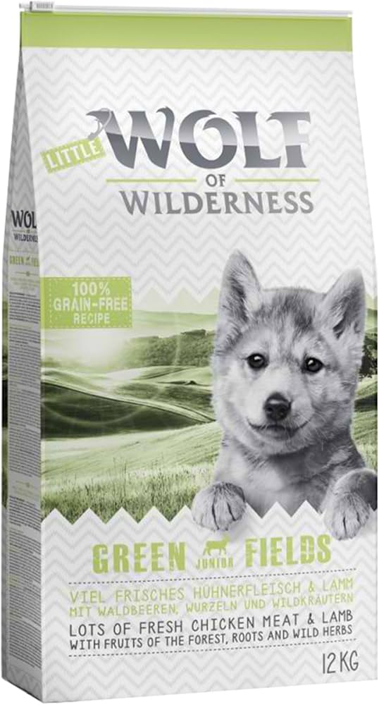 Wolf Of Wilderness| Junior Dog- Green Fields- Chicken & Lamb- 12kg