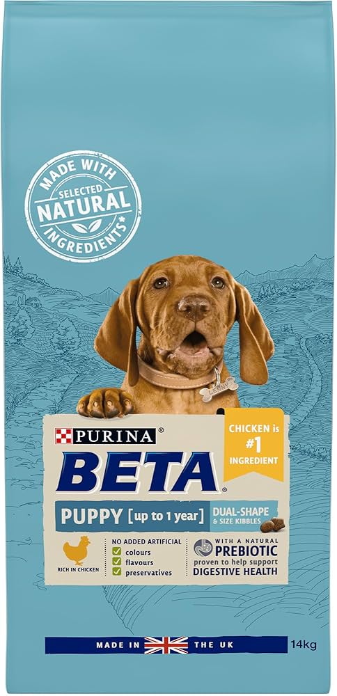 Purina| BETA- Puppy Dry- Chicken- Dual Shape Kibble- Prebiotic- 14kg