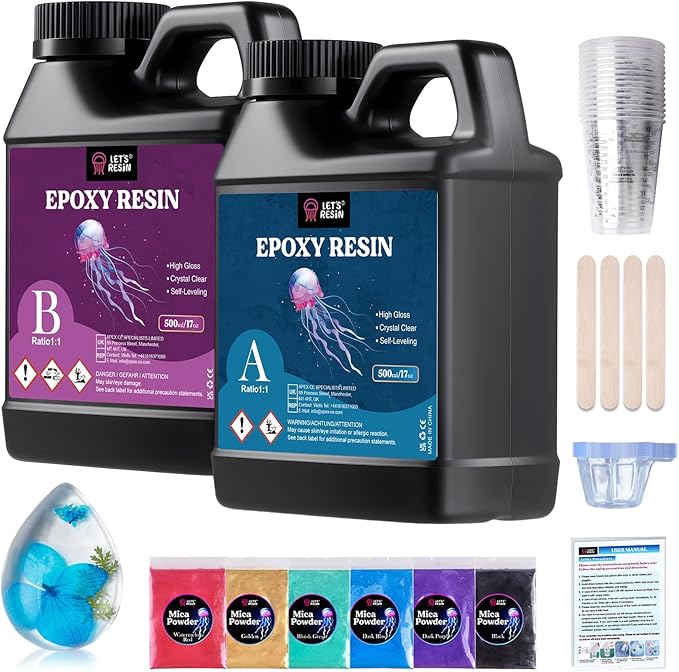 Lets Resin| Epoxy Resin Part A & B- 500ml Each