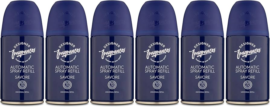 6 x 250ml Bundle | Designer Fragrances | Auto Spray Refill | Savore