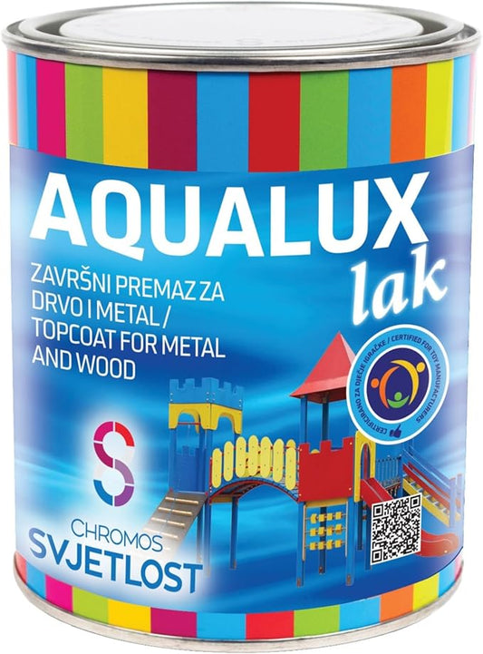 x3 BUNDLE|Chromos Svjetlost| Aqualux Metal/Wood Topcoat- Black- 0.75L