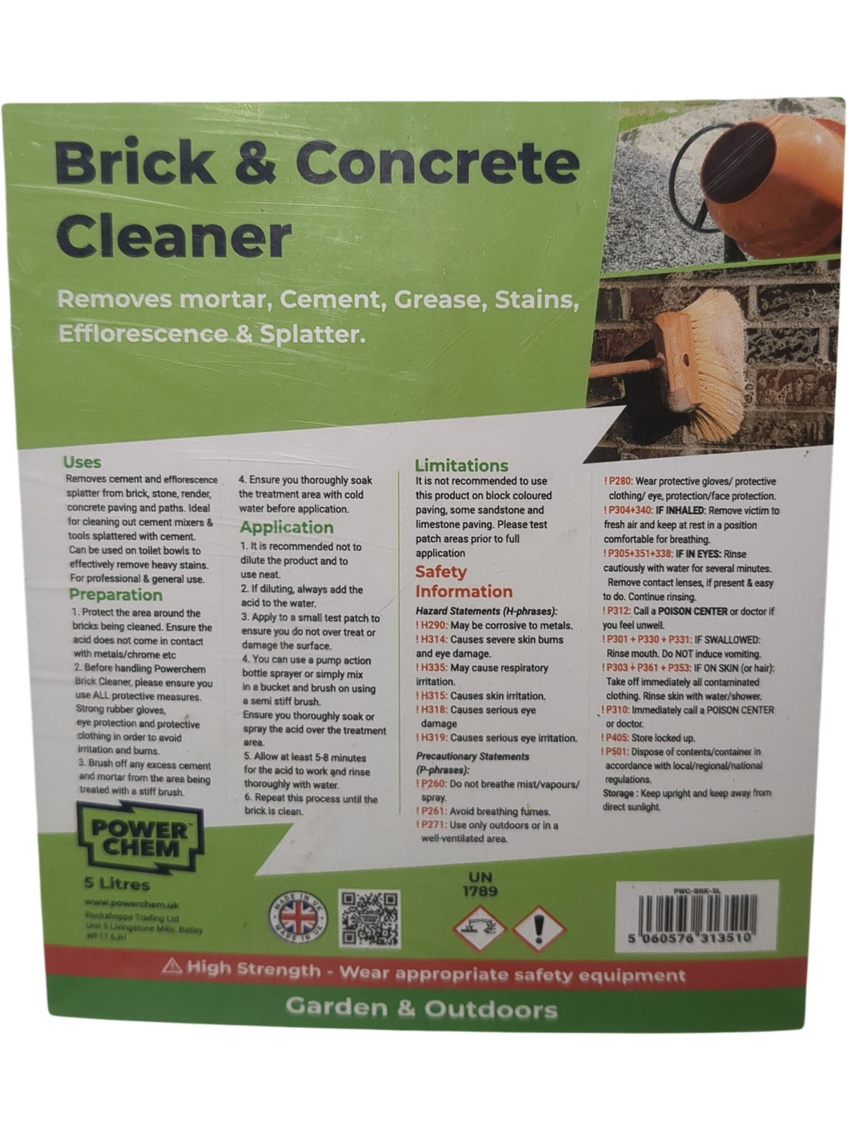 Power Chem | Brick & Concrete Cleaner | 5 Litres