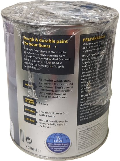 Ronseal | Diamond Hard Floor Paint | Slate | 750ml