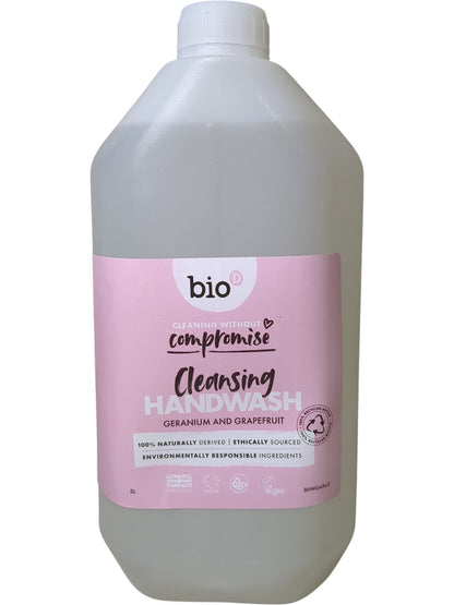 Bio-D | Cleansing Handwash | Geranium and Grapefruit | 5L