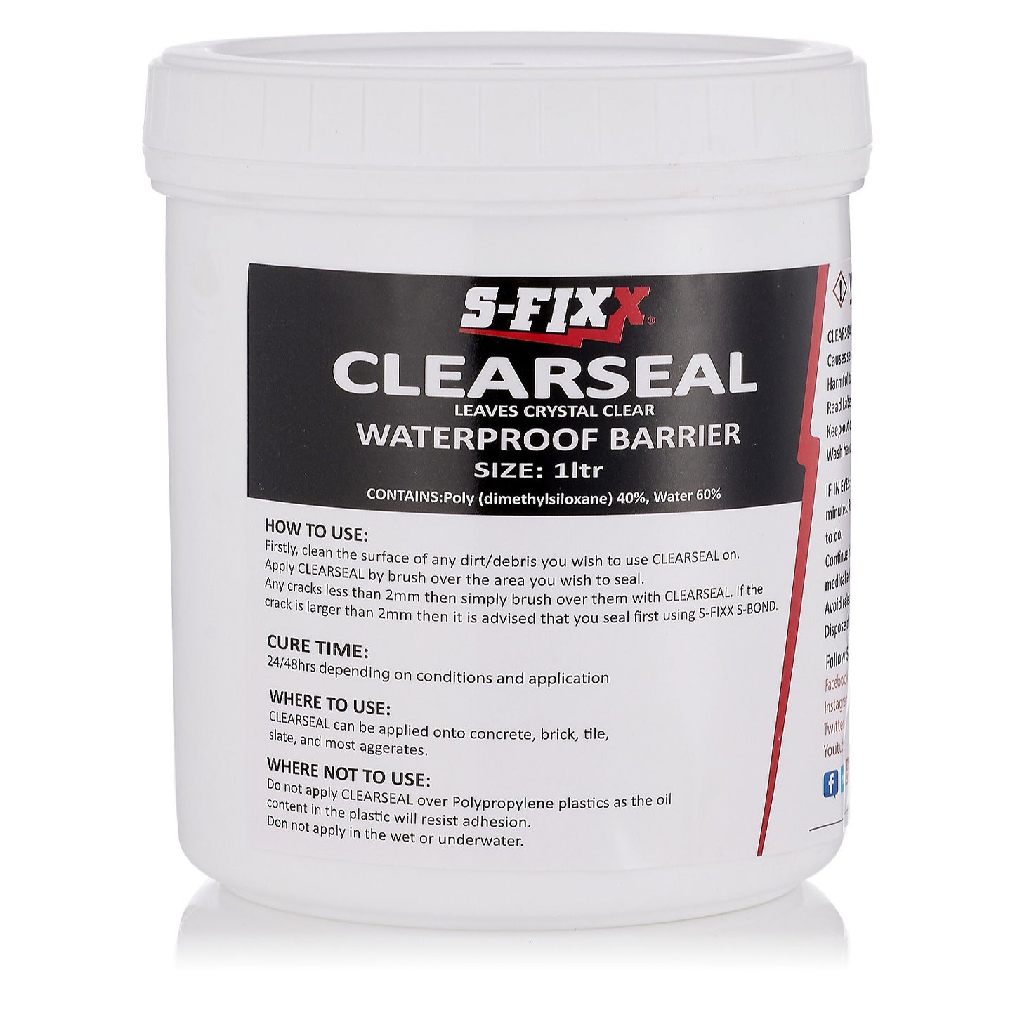 S-FIXX| Clear Seal-Waterproof Barrier-1L