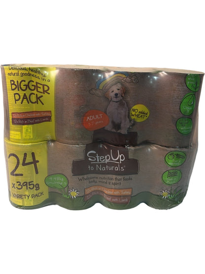 StepUp to Naturals | Variety Pack Dog Food | 24 x 395g