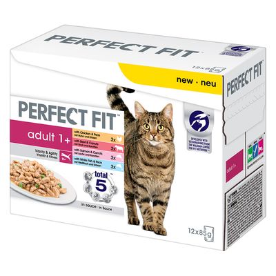 PERFECT FIT Cat Pouches Adult 1+ Mixed 12x85g