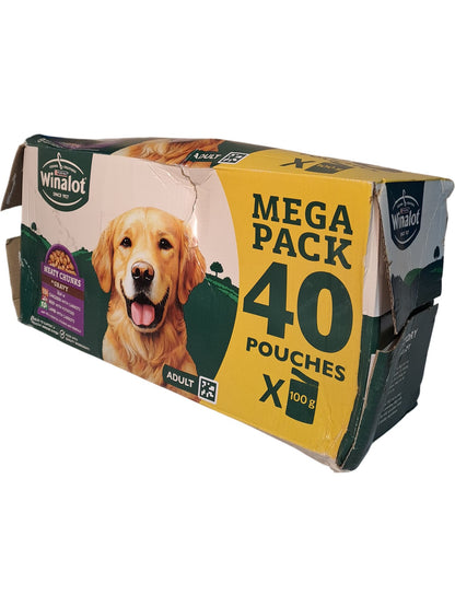 Winalot | Meaty Chunks in Gravy | Mega Pack | 40 Pouches x 100g