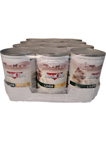 BonaCibo | Cat Food | Liver Chunks in Gravy | 400g