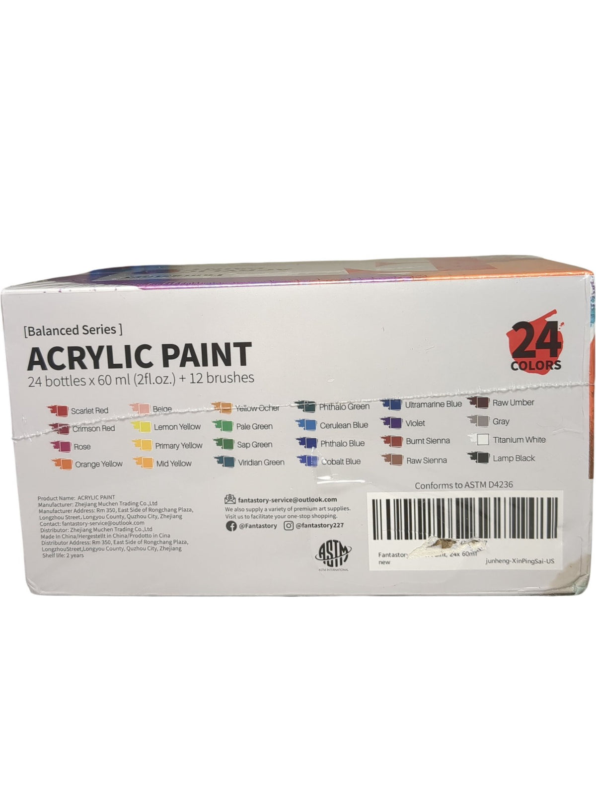 Fantastory | Acrylic Paint Set | 24 Colors | 60ml