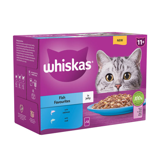 Whiskas Pch 11+ Fish Favour Jel 12x85g