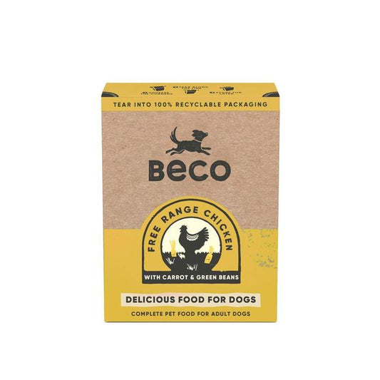Beco Pets Adult Grain Free Wet Dog Food with Free Range Chicken, 375g