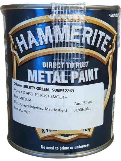 Hammerite | Direct to Rust Metal Paint | Liberty Green | 750ml