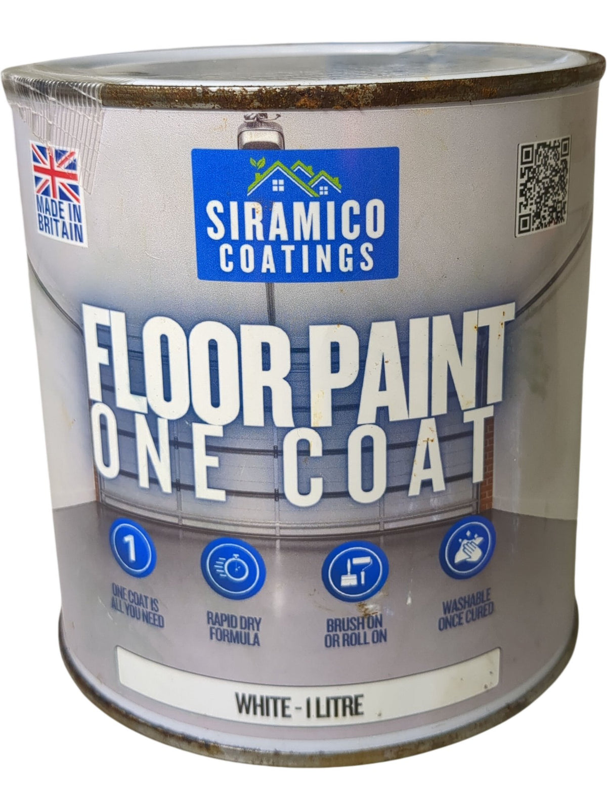Siramico Coatings | Floor Paint One Coat | White | 1L