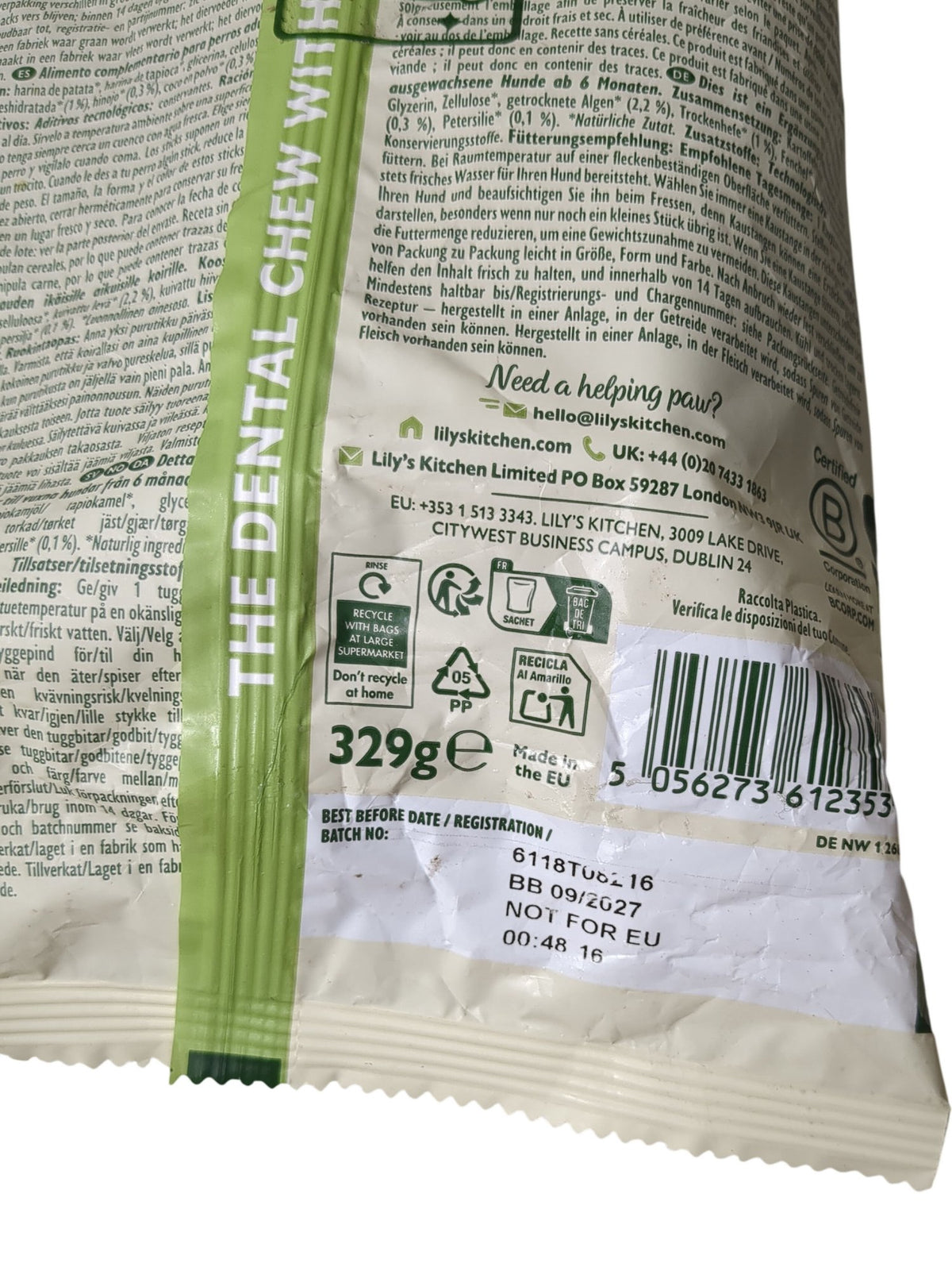 Lily's Kitchen | Woofbrush Dental Chews | Large | Pack of 7