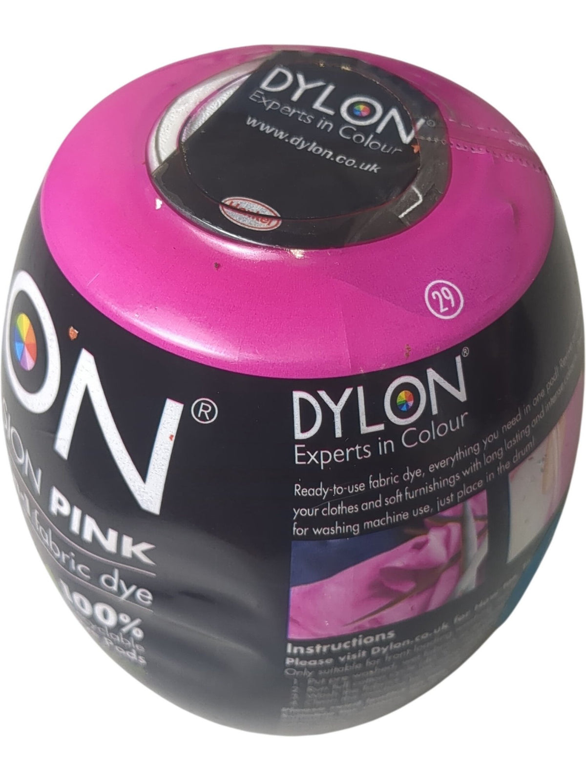 Dylon | All-in-1 Fabric Dye | Passion Pink 350g