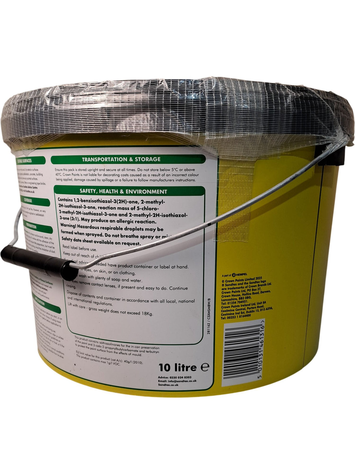 Sandtex | Microseal Smooth Masonry Paint | Pure Brilliant White | 10L