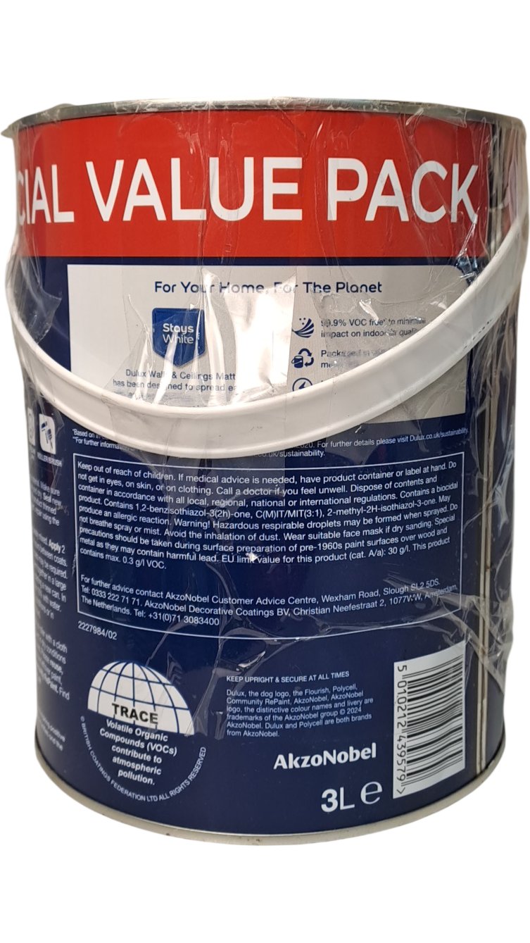 Dulux | Pure Brilliant White Paint | 3L