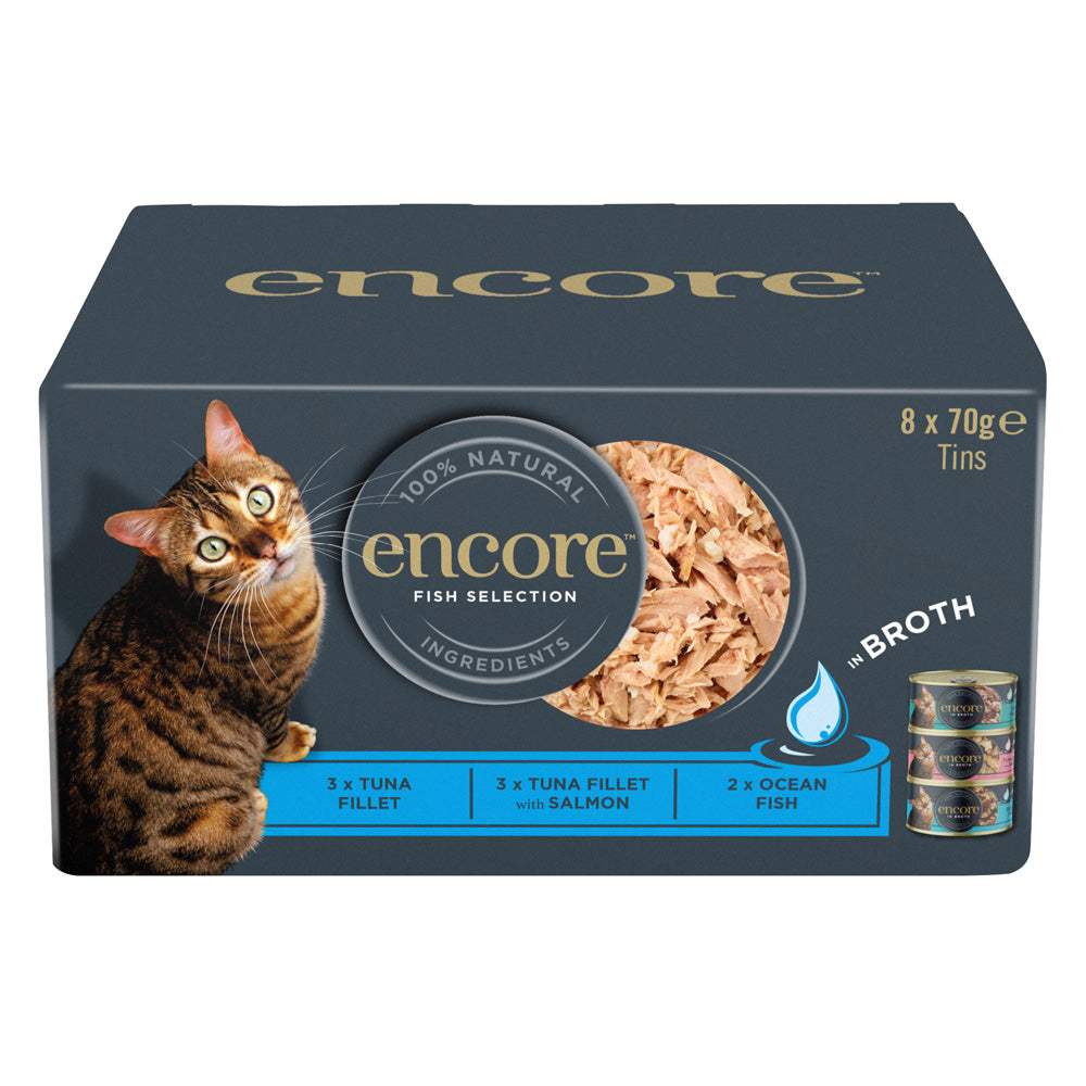 Encore Cat Tin Fish Selection in Broth 8x70g