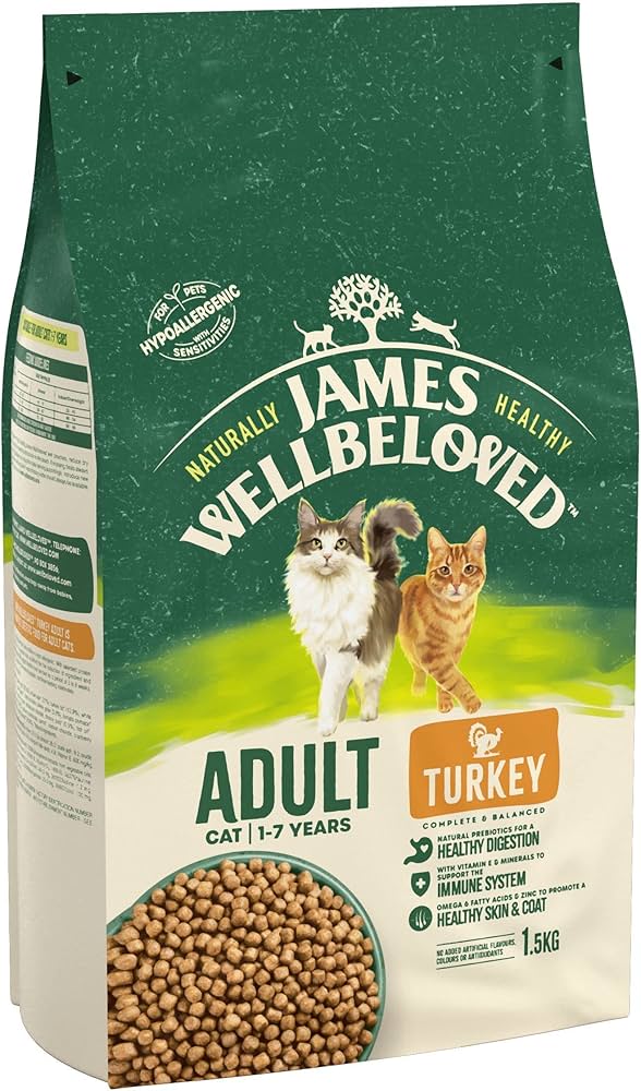 James Wellbeloved Adult Cat Dry Food Turkey - 1.5Kg