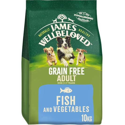 James Wellbeloved Grain-Free Adult Dog Hypoallergenic Fish & Vegetables, 10kg