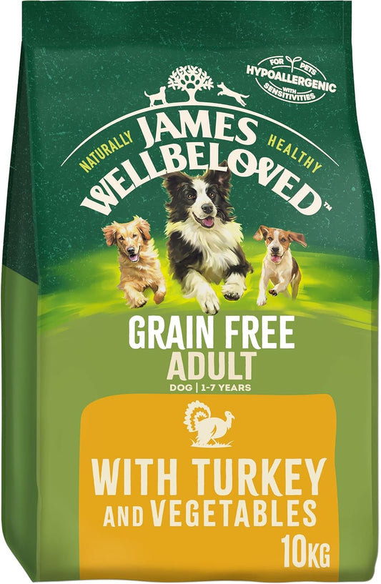 James Wellbeloved| Dry Adult Dog- Grain Free- Turkey & Vegetable- 10kg