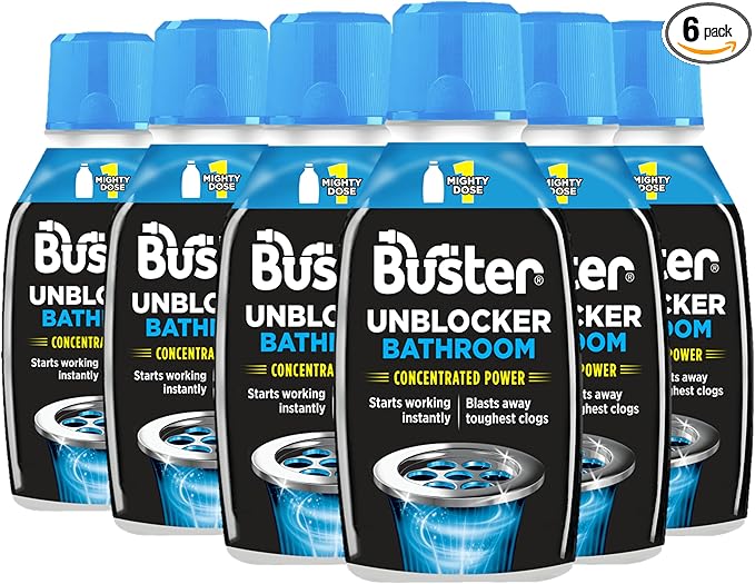 6 x 300ml BUNDLE| Buster| Plughole Unblocker- Bathroom