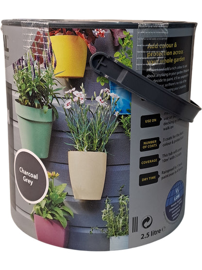 Ronseal | Garden Paint | Charcoal Grey | 2.5L