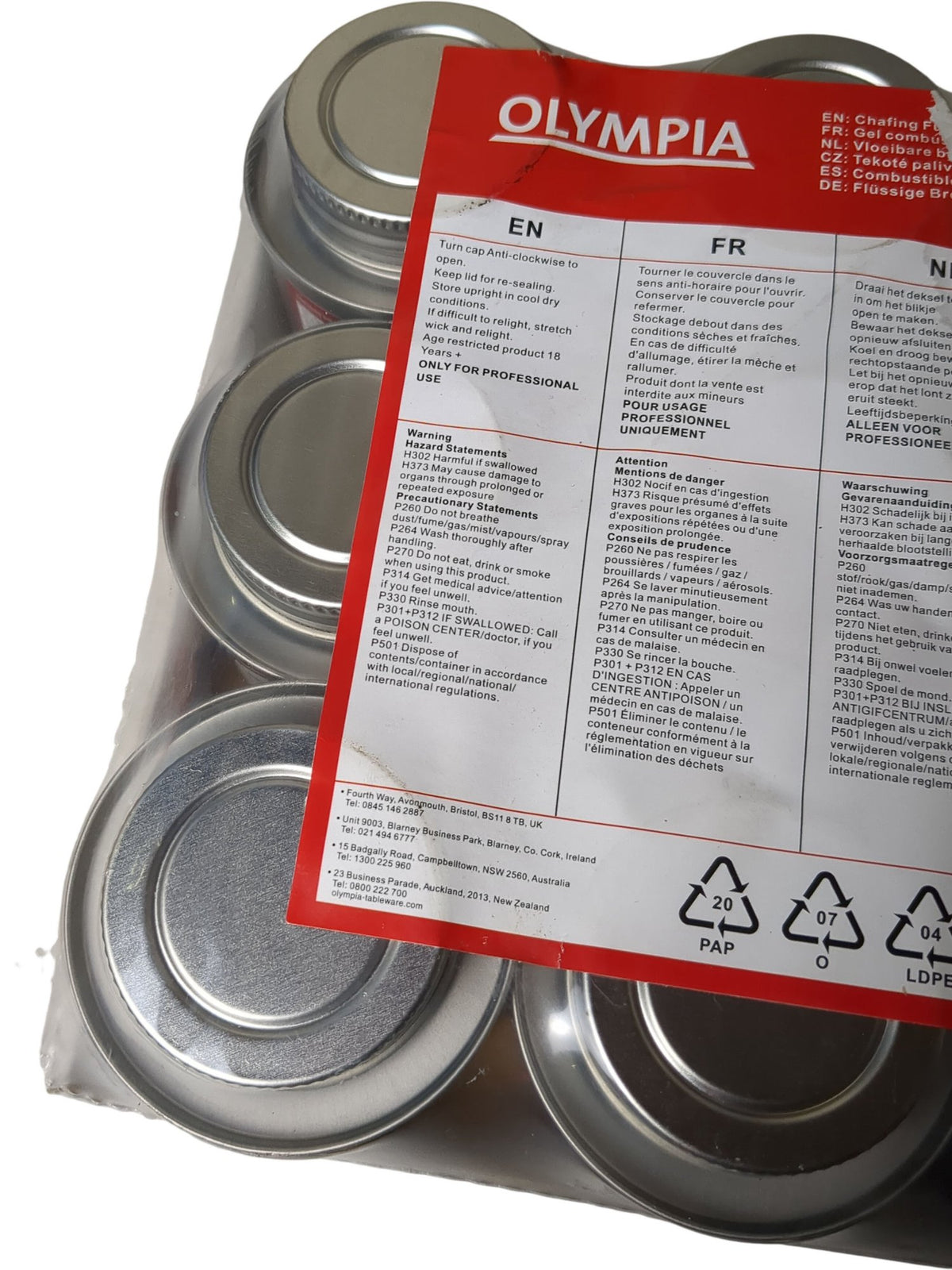 Olympia | Chafing Fuel Cans | 12 Pack