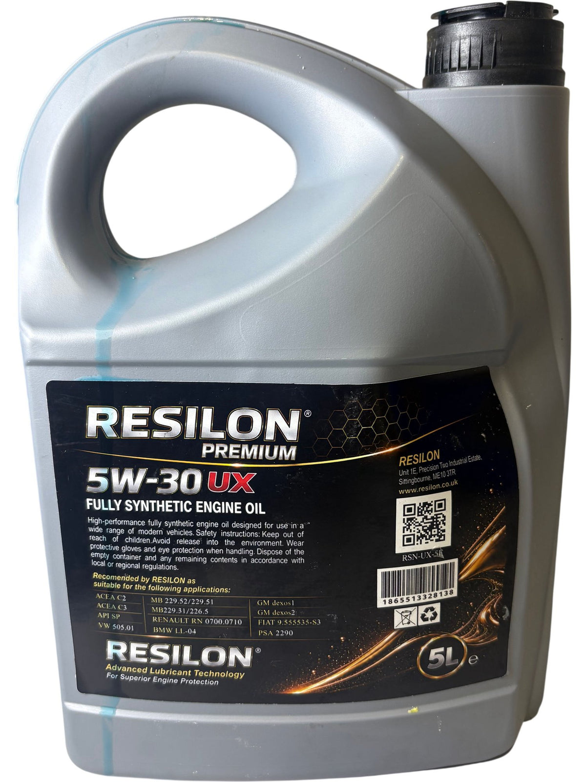 Resilon Premium 5W-30 UX Fully Synthetic Engine Oil 5L