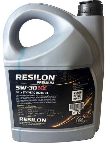 Resilon Premium 5W-30 UX Fully Synthetic Engine Oil 5L