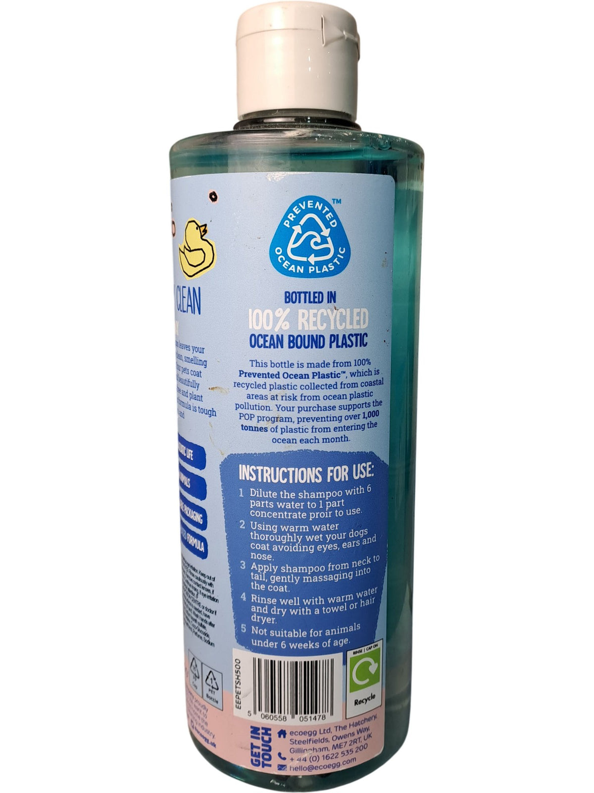 Eco Fluff | Pawfectly Clean Concentrate Pet Shampoo | Cotton Breeze 500ml