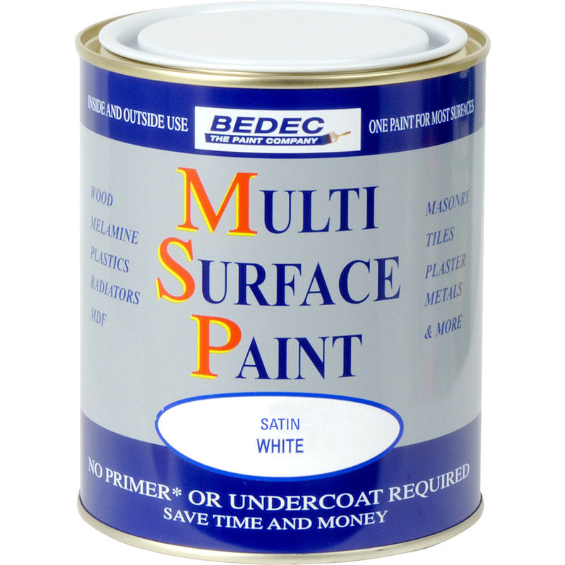 Bedec| Multi Surface Paint- Satin White- 750ml